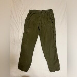 Zara Trafaluc olive green casual pant 4